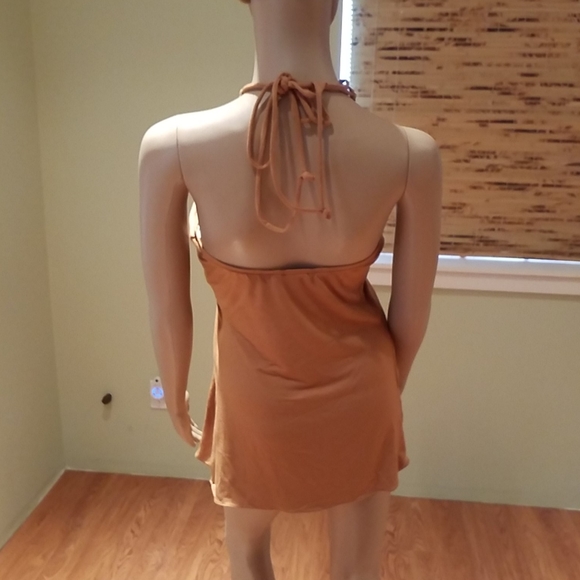 Sky Beaded Collar Halter Top L - Picture 5 of 7